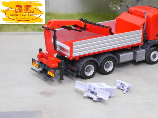 EM655 Bausatz 2x Heck Anbaurahmen für Ladekran passend für Herpa 4x4/6x6