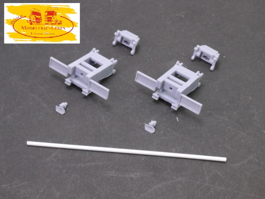 EM655 Bausatz 2x Heck Anbaurahmen für Ladekran passend für Herpa 4x4/6x6