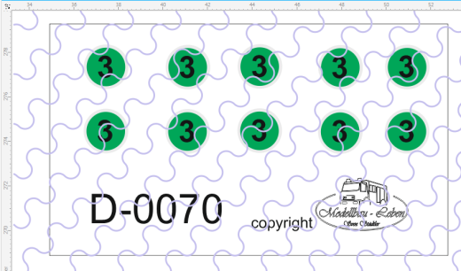 D-0070 Euro 3-Schild - Decalsatz 10 Stück 1:87