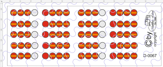 D-0067 Rücklichter Rund - Decalsatz 10 Paar 1:87