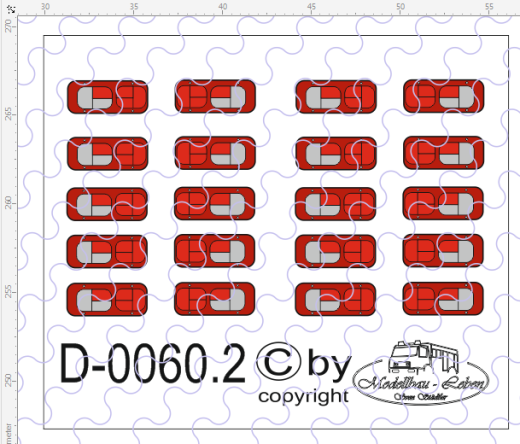 D-0060.2 Rückleuchten - Decalsatz 10 Paar 1:87