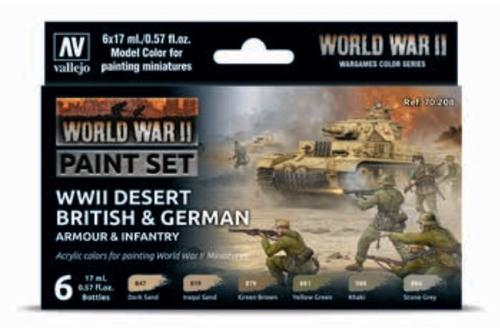 VA 70.208 Farbenset WWII Dessert British and German 6 Farben