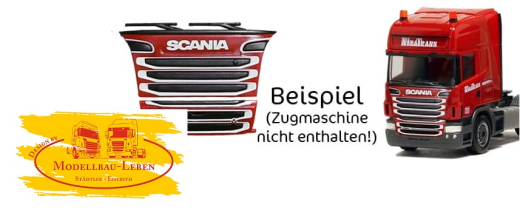 Herpa 691534 Grill und Blende Scania R09 / R19 rot weiß 1 Set 2040182 + 2040171 + 2301178 + 2301177