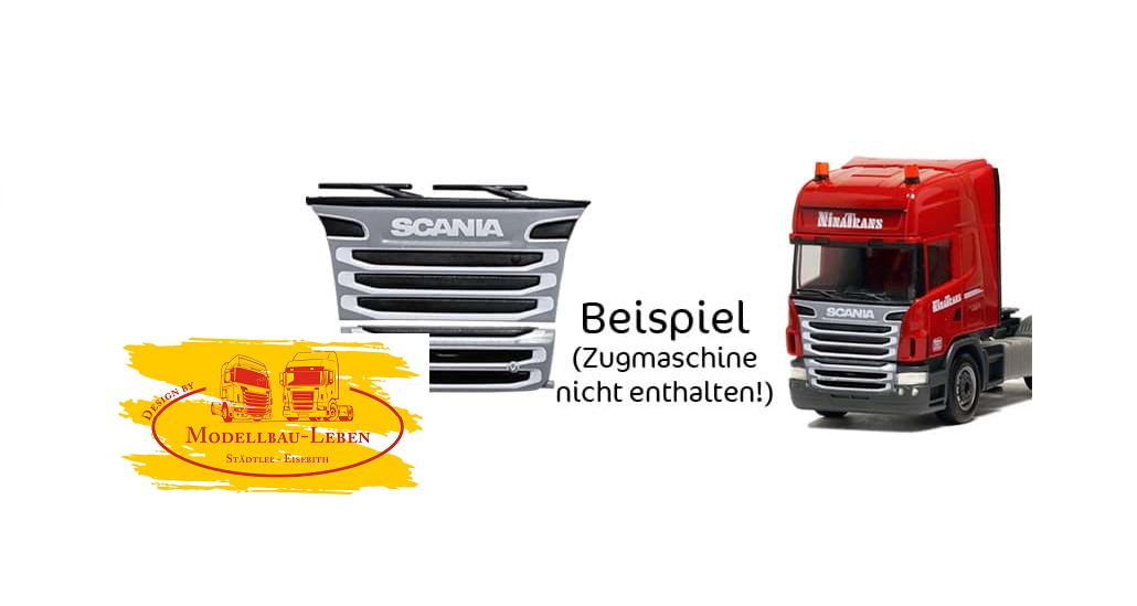 Herpa 691535 Grill und Blende Scania R09 / R19 grau weiß 1 Set 2040182 + 2040171 + 2301178 +