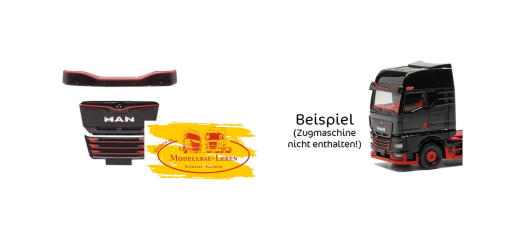 Herpa 691538 Grill und Sonnenblende MAN TGX GX 2019 Individual schwarz rot 1 Set 2302199 + 30220 +