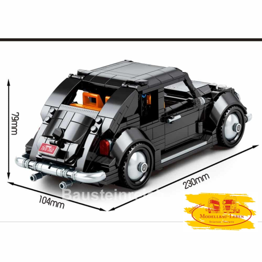 Sembo 701809 Beetle schwarz Bausatz mit 684 Teilen