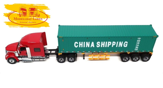 IMC 71045 Diecast Masters International Lone Star Day Cab + 40 Ft Container Trailer 1:50