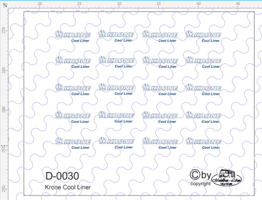 D-0030 Krone Cool Liner 20 Stück - 1:87 Decal