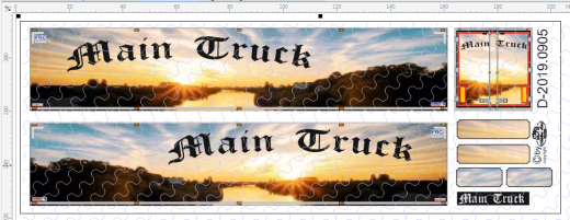 D-2017.0905.1 Kühlauflieger Decal Main Truck 1 Stück - 1:87 Decal