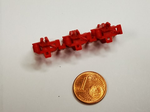 Herpa 1596 - 2500326 3 achs Achsaufhängung für Kipper rot 1 Stück 1:87