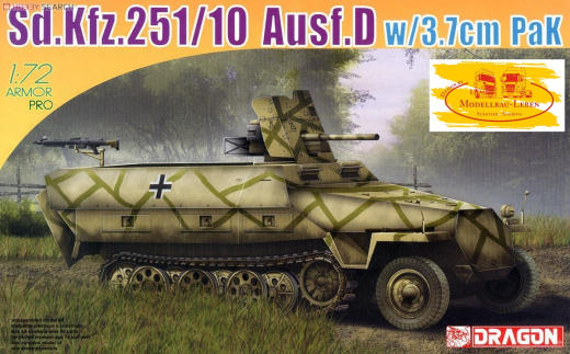 Dragon 7280 Bausatz 1:72 Sonder Kfz 251/10 Ausf.D w/3.7cm PaK