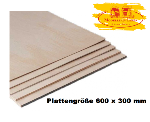 Aero-Naut 7502-29 Birkensperrholz 3fach geleimt 3x300x600 mm 1 Stück