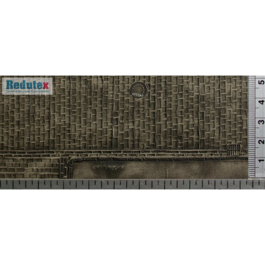 Redutex 087CF412 Straßenpflaster mit Rinne und Schächten Version II 300 x 120 mm Scale H0 (1:87)