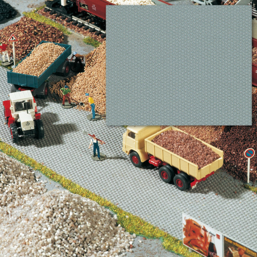 Busch 7089 Spur N, Kopfsteinpflaster-Platz, 56x33cm 1:160