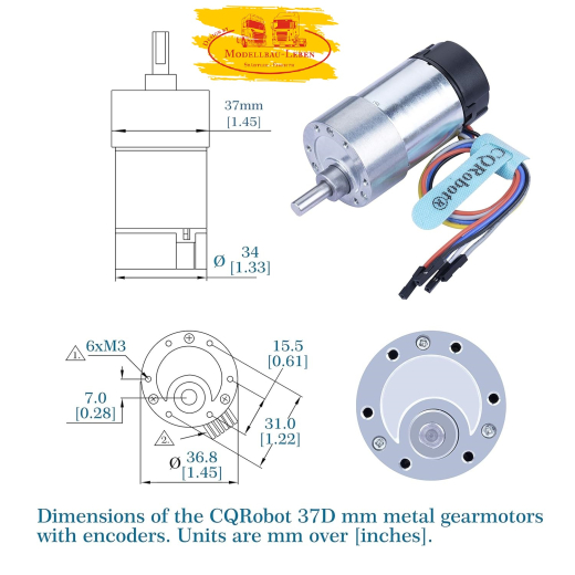 CQRobot Ocean: 6.25:1 Metal DC Geared-Down Motor