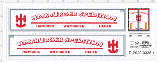 D-2020.0338 Decalsatz Garbe Hamburg Aufieger - 1 Stk - 1:87