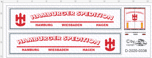 D-2020.0338 Decalsatz Garbe Hamburg Aufieger - 1 Stk - 1:87