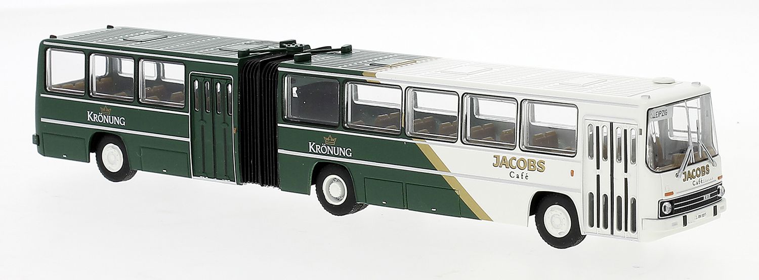 Brekina 59755 Ikarus 280.03 Gelenkbus grün-weiß Jacobs Kaffee 1:87