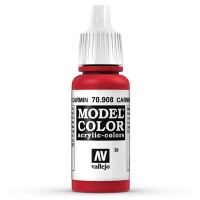 VA 70.908 Model Color 030 Karminrot (Carmine Red), 17 ml