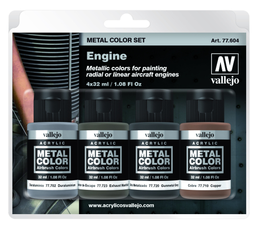 VA 77.604 Metal Color Engine Set 4x 32 ml