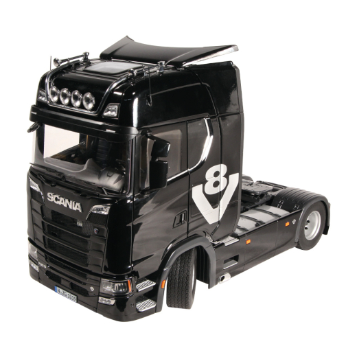 NZG 1019/51 Scania 730S 4x2 V8 Sattelzugmaschine &quote;Schwarz mit V8 Decor&quote; 1:18