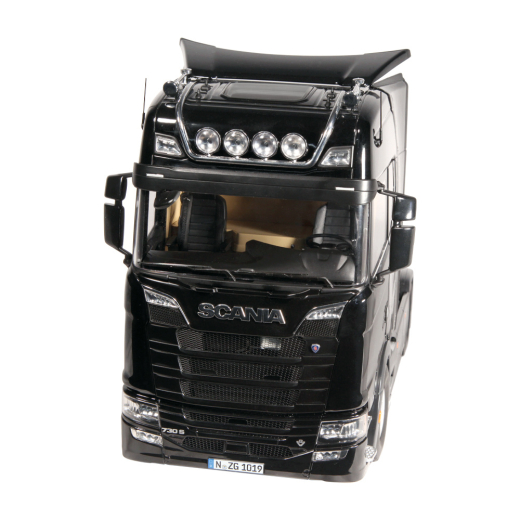 NZG 1019/51 Scania 730S 4x2 V8 Sattelzugmaschine &quote;Schwarz mit V8 Decor&quote; 1:18