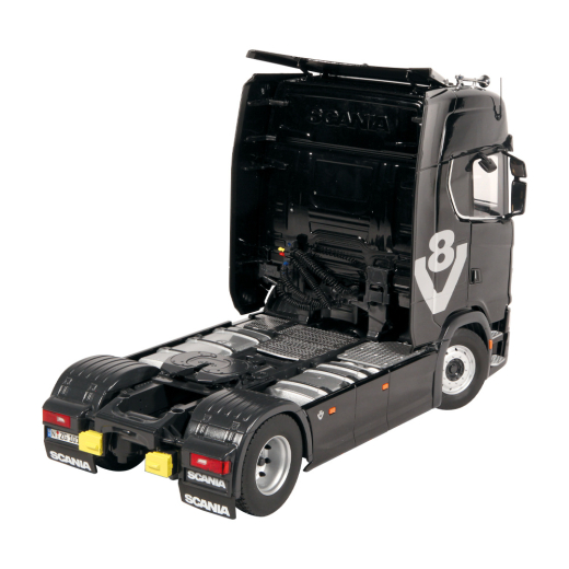NZG 1019/51 Scania 730S 4x2 V8 Sattelzugmaschine &quote;Schwarz mit V8 Decor&quote; 1:18