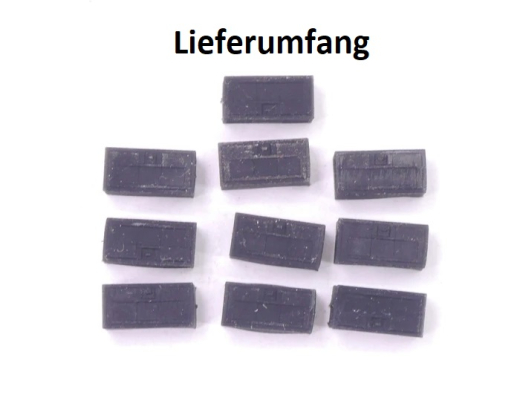 EM620 10 x kleine Kunstoff Staukiste schwarz für Auflieger