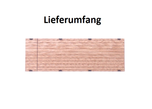 EM602 Holz Auflage für Herpa Tandem Anhänger dunkel