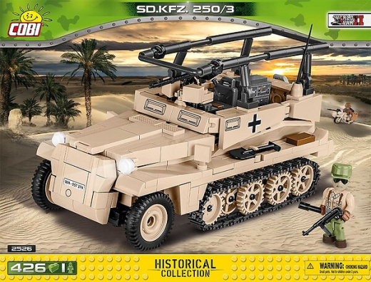 Cobi 2526 Small Army WWII Deutsches Sd.Kfz 250/3 (DAK), 426 Teile + 1 Figur