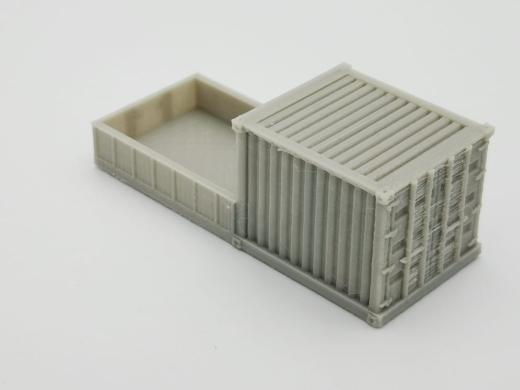 PMM 016 - 3D PLA Druck Abrollmulde mit Container - 1 Stück 1:87