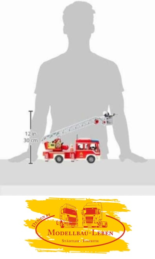 Playmobil 9463 - City Action Feuerwehr-Leiterfahrzeug mit Licht und Sound 89 Teile