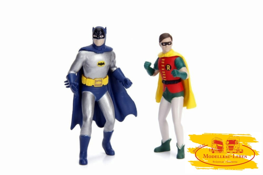 Jada Toys 98625 - Batmobile mit Licht & Diecast Figuren, Batman und Robbie 1:18