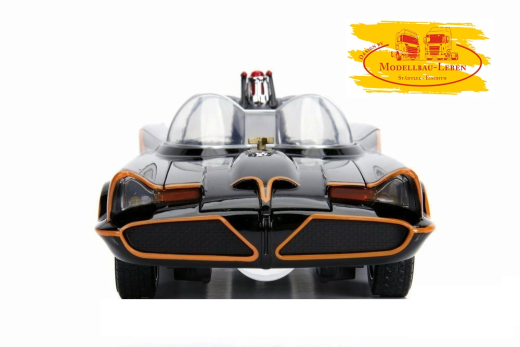 Jada Toys 98625 - Batmobile mit Licht & Diecast Figuren, Batman und Robbie 1:18