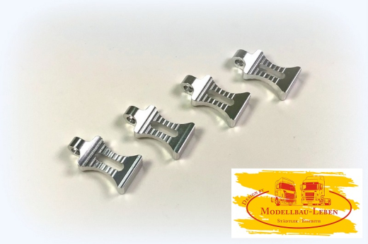 Absima 2440054 - Aluminium Splint - Grip, silber 4 Stück