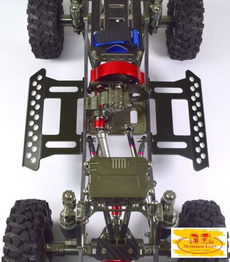Absima 2320057 - Zubehör Aluminium Trittbrett für Crawler schwarz 2 Stück