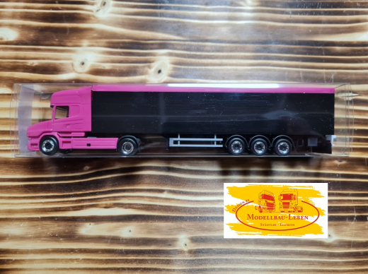 Herpa BM000472 Scania Hauber 2004 Topline Vollverspoilert mit Schubboden Auflieger 1:87