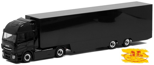 Herpa 940337 Iveco Stralis HiWay XP vvsp. EuroKoAufl. (schwarz)