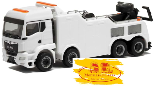 Herpa 954747 MAN TGS TM Empl Bison Bergefahrzeug, Wrecker - neutral weiß 1:87