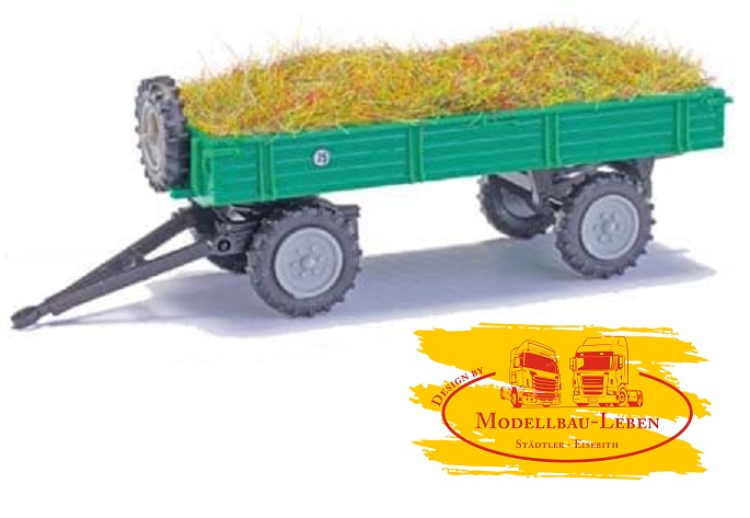 Busch 210 010225 Landwirtschaft Anhänger T4 mit Heu Ladung - grün -1:87 -Mehlhose