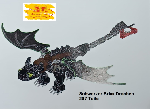 MT-61 Brixx Zahnloser schwarzer Drachen 237 Teile