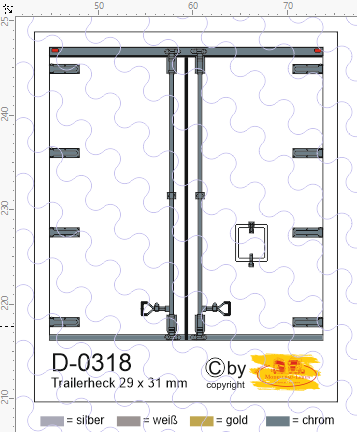 D-0318 Trailerheck - 1 Stück 1:87