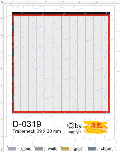 D-0319 Trailerheck - 1 Stück 1:87