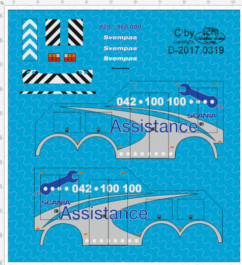 D-2017.0319 - Decalsatz Wrecker Empl Bergefahrzeug Beschriftung Assistance 1:87