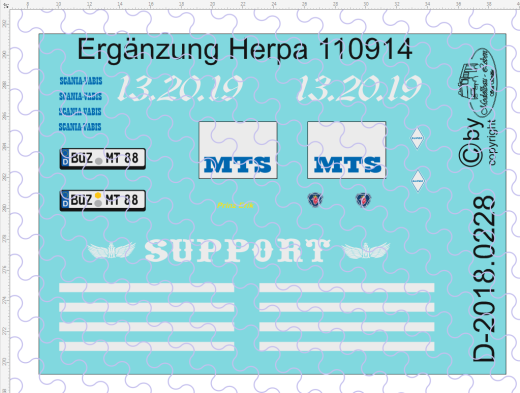 D-2018.0227 - MTS Maik Terpe Spedition Ergänzungssatz Herpa 110914 , 1:87