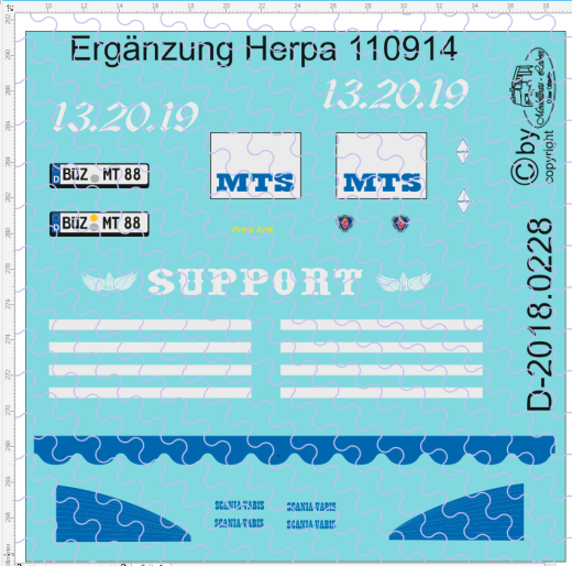 D-2018.0228 - MTS Maik Terpe Spedition Ergänzungssatz Herpa 110914 , 1:87