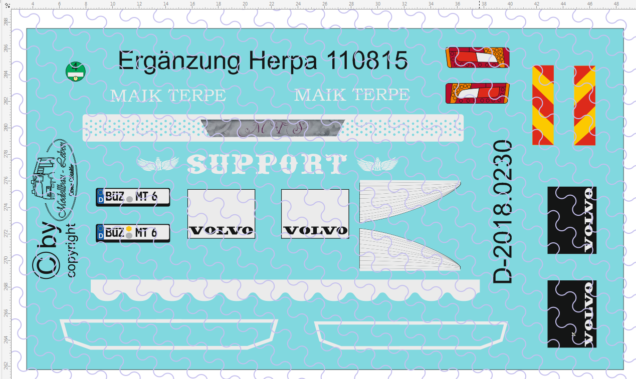 D-2018.0230 - MTS Maik Terpe Spedition Ergänzungssatz Herpa 110815 , 1:87