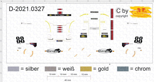 D-2021.0327 - Decalsatz Scania Buffalo Race Truck 1:87