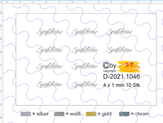 D-2021.1046 Spaß Kostet 4 x 1 mm 10 Stück - 1:87