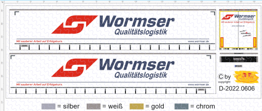 D-2022.0606 - Decalsatz Wormser Auflieger- 1:87